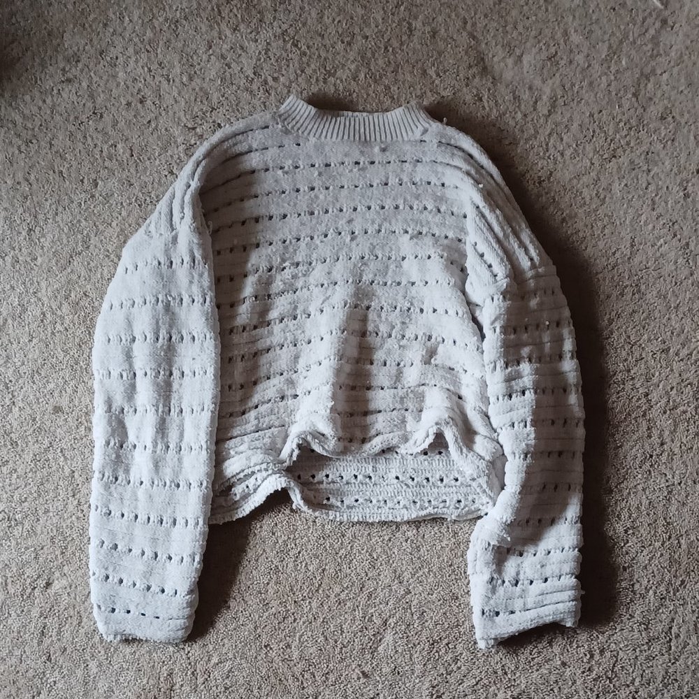 Cropped Crochet Sweater